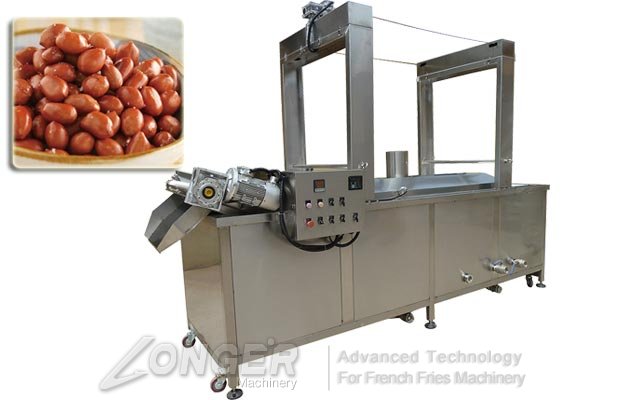 Continuous Peanut Fryer Machi