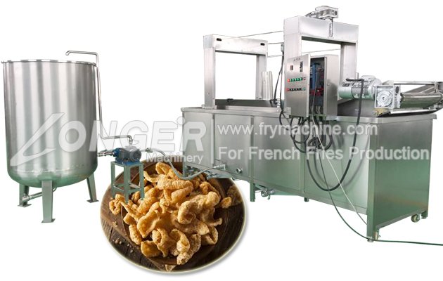 Automatic Pork Rinds Frying Machine|Pork Skin Scratchings Crackling Fryer