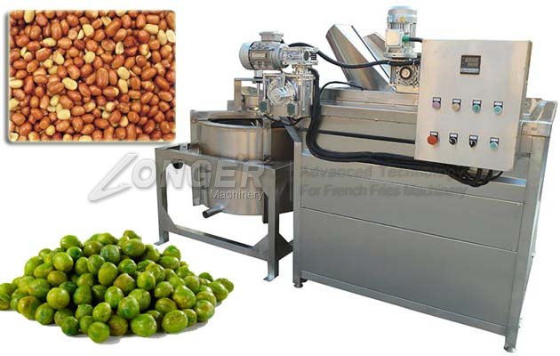 Peanut Fryer Machine with Deoiling Machine