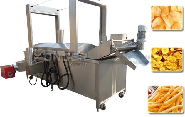 Continuous Banana Chips Fryer Machine