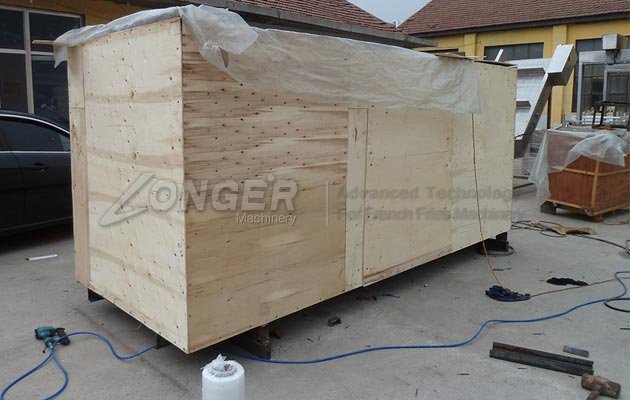 Continuous Frying Machine Wooden Package