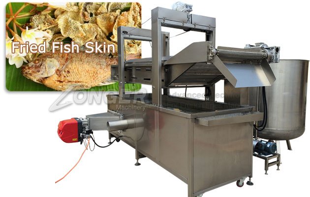 Continusou Frying Machine for Fish Skin