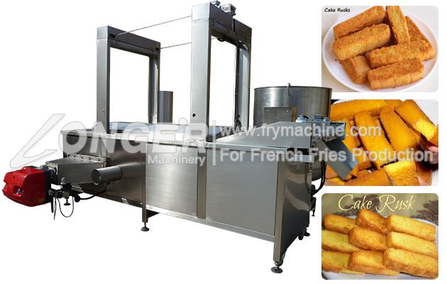 Industrial Cake Rusk Frying Machine