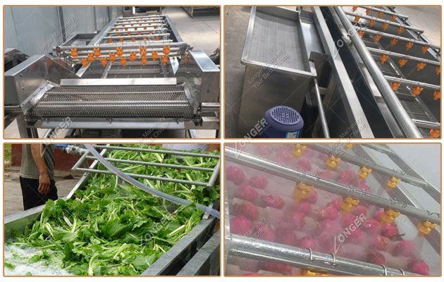 Industrial Bubble Fruit and Vegetable Washing and Drying Machine