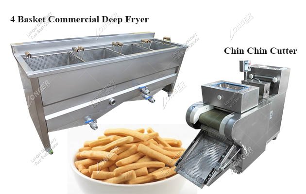 4 Basket Commercial Deep Fryer Machine